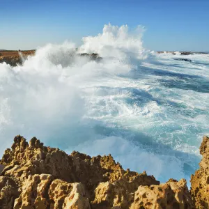 Wave impression at Point Quobba - Australia, Western Australia, Gascoyne, Point Quobba