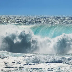 Wave impression at Point Quobba - Australia, Western Australia, Gascoyne, Point Quobba