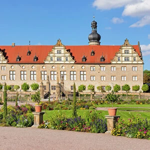 Weikersheim Renaissance Castle with baroque garden in Taubertal Valley, Weikersheim, Romantic Road, Baden-Wurttemberg; Germany