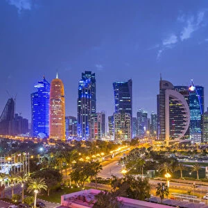West Bay skyline with Burj Doha, Doha, Qatar