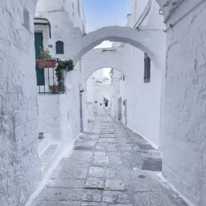 White Narrow Street of Polignano a Mare Print