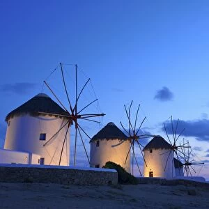 Windmills Kato Mili, Mykonos-Town, Mykonos, Cyclades, Greece