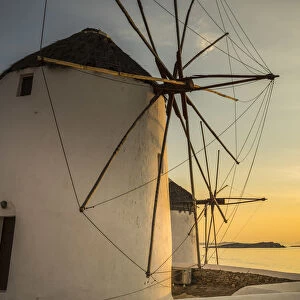 Windmills of Kato Mili, Mykonos Town, Mykonos, Cyclade Islands, Greece