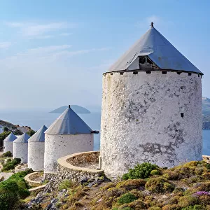 Windmills of Pandeli, Leros Island, Dodecanese, Greece