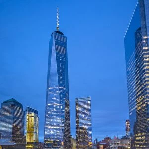 One World Trade Center and 911 Memorial, Lower Manhattan, New York City, New York, USA