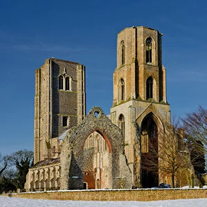 Wymondham Abbey in Winter, Wymondham, Norfolk, England