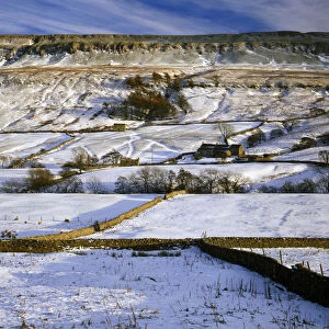 Yorkshire Dales in Winter, Newbiggin, North Yorkshire, England