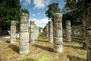 Mayan Gallery: 1000 columns, Chichen Itza, Yucatan, Mexico