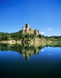 The 12th century Templar castle of Almourol, in the middle of the Tagus river, Portugal