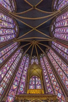 Paris Gallery: 13th century Sainte Chapelle chapel, Ile de la Cite, Paris, France