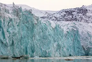 Svalbard Prints: 14 July Bukta, an active glacier in Krossfjorden, Spitsbergen, Svalbard, Norway