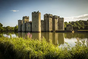 14th century Bodiam Castle, East Sussex, England, UK
