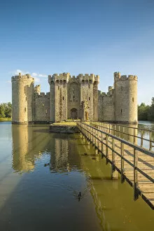Images Dated 28th July 2020: 14th century Bodiam Castle, East Sussex, England, UK