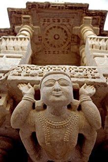 Cupolas Prints: 15th Century detail of amber stone carving of the roof
