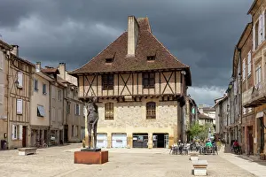 Occitanie Prints: 15th century Consuls House, Mercadial Square, Saint Cere, Lot, Occitanie, France