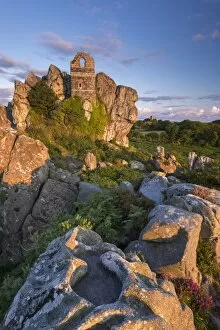 Images Dated 30th July 2015: 15th Century ruined chapel on top of Roche Rock, Roche, Cornwall, England. Summer
