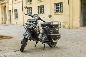 1950s Classic Vespa motor bike, Paris, France