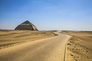 2600bc Bent Pyramid (built by Sneferu) at Dashur, Nr. Cairo, Egypt