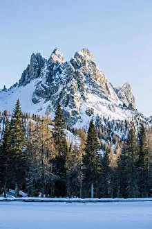 Images Dated 22nd January 2018: 3 Zinnen, Tre Cime Di Lavaredo and snowy landscape, Dolomites Alps, Italy