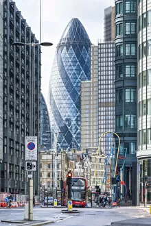 Images Dated 20th May 2021: 30 St Mary Axe (The Gherkin), Bishopsgate, City of London, London, England, UK