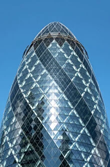 Images Dated 1st September 2021: 30 St Mary Axe (The Gherkin), City of London, London, England, UK