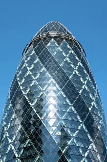 Images Dated 1st September 2021: 30 St Mary Axe (The Gherkin), City of London, London, England, UK