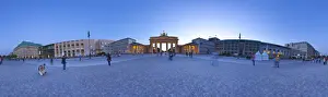 Mitte Prints: 360 degree panoramic image of Brandenburg Gate and Pariser Platz, Berlin, Germany