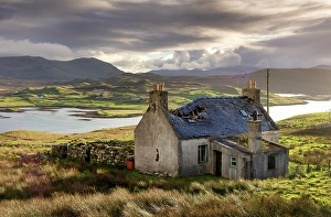 Lewis Prints: Abandoned croft, Balallan, Isle of Lewis, Outer Hebrides, Scotland