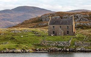 Golden Road Prints: Abandoned croft house, Golden Road, Isle of Harris, Outer Hebrides, Scotland