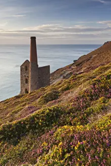 Abandoned Prints: The abandoned Wheal Coates engine house on the Cornish cliff tops near St Agnes, Cornwall