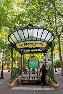 Images Dated 20th June 2023: Abbesses Metro Station, Montmartre, Paris, France
