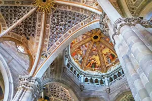 Images Dated 15th November 2022: Abbey church interior, Certosa di Pavia monastery, Certosa di Pavia, Lombardy, Italy