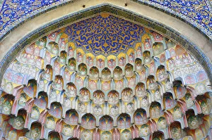 Detail of the Abdul Aziz Khan Madrassah. Bukhara, a UNESCO World Heritage Site