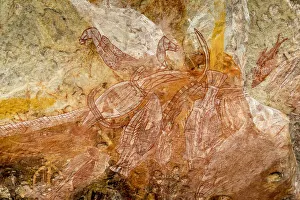 Rock Art Gallery: Aboriginal rock art in the main gallery on Injalak Hill, Gunbalanya, Arnhem Land