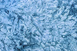 Abstract Image Prints: Abstract patterns in frozen surface of Georgian Bay, Parry Sound, Ontario, Canada