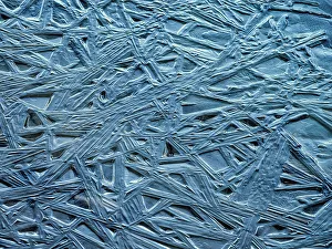 Abstract Image Prints: Abstract patterns in ice on frozen pond surface, Thornton, Ontario, Canada