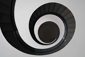 Images Dated 26th November 2019: Abstract view of a staircase at Neues Museum Nurnberg, Nuremberg, Middle Franconia, Bavaria, Germany