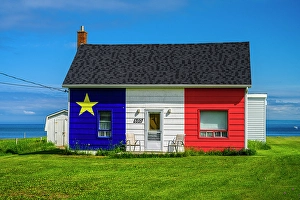 Delicate Prints: Acadian decor on buildings, Grand Anse, New Brunswick, Canada