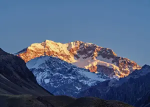 Geography Prints: Aconcagua Mountain, sunrise, Aconcagua Provincial Park, Central Andes, Mendoza Province