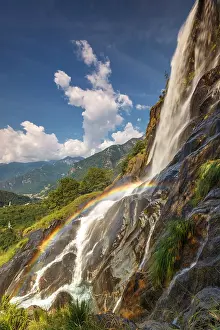 Mount Prints: Acqua Fraggia waterfall, Piuro, Sondrio province, Chiavenna valley, Lombardy, Italy