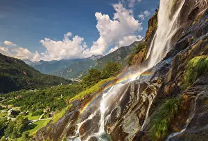 Mount Prints: Acqua Fraggia waterfall, Piuro, Sondrio province, Chiavenna valley, Lombardy, Italy