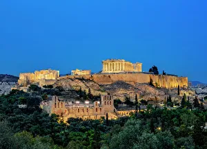 Acropolis at dusk, Athens, Attica, Greece