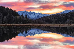 Adamello Group Gallery: Adamello group is reflected in the Pian di Gembro pond at sunrise