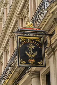 Admiralty Gallery: The Admiralty Pub sign, London, England, UK