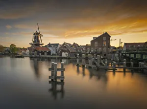 Channels Prints: De Adriaan Windmill, Haarlem, Amsterdam district, Papentorenvest, Randstad, North Holland