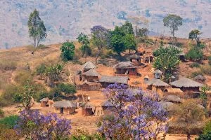 Images Dated 24th February 2016: Adrica, Malawi, Lilongwe district. Typical village