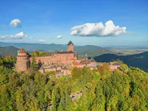 Images Dated 30th November 2022: Aerail view at Chateau du Haut-K'nigsbourg, Bas-Rhin, Alsace, Alsace-Champagne-Ardenne-Lorraine