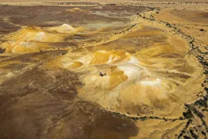 Outback Prints: Aerial of Anna Creek Painted Hills, Anna Creek Station, South Australia, Australia