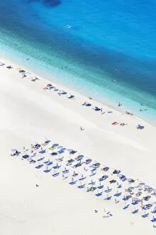 Images Dated 22nd April 2016: Aerial image of famous Myrtos beach from above. Kefalonia, Greek Islands, Greece