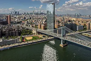 World Trade Center Prints: Aerial of Manhattan Bridge & One Manhattan Square building